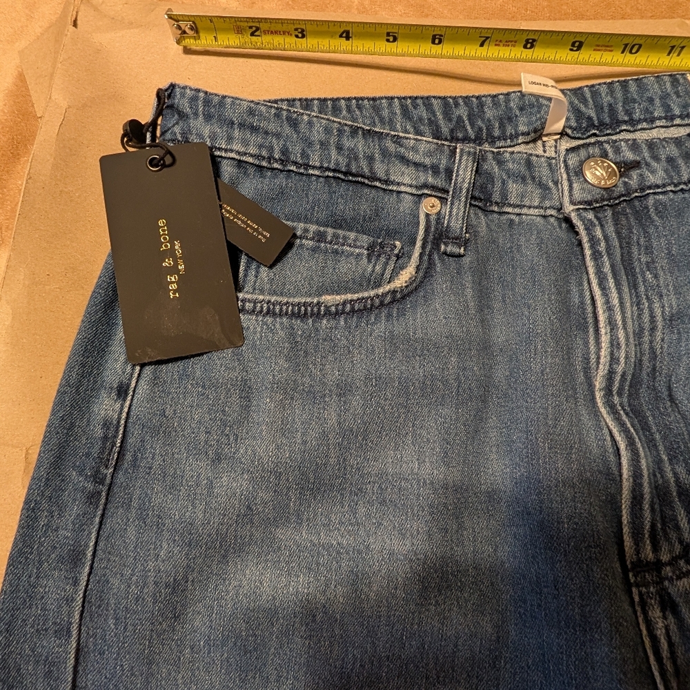 Authentic Rag & Bone® NWT Stylish Logan mid-rise blue jeans - Picture 8 of 15